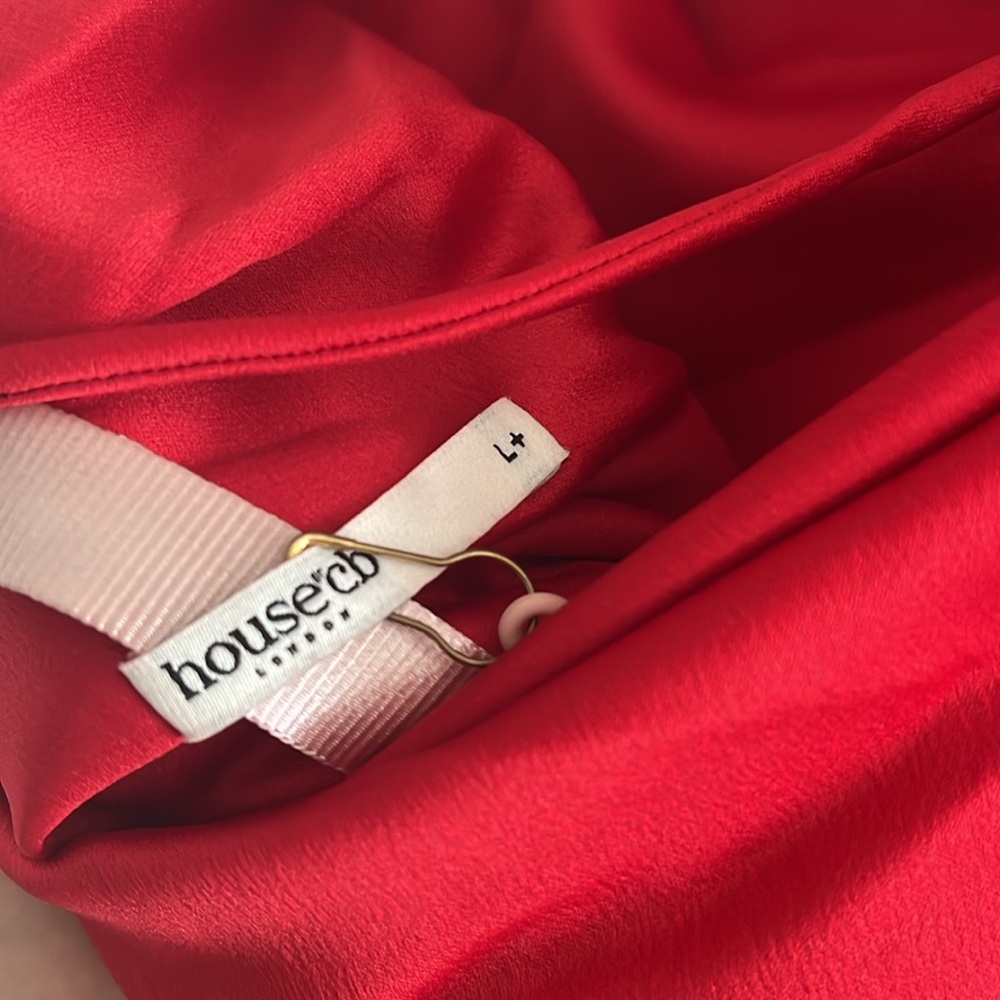 NWT HOUSE OF CB Zanab Satin Maxi Cocktail Dress Size L - Picture 10 of 10